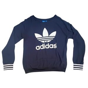 adidas Women’s Pullover Sweater, Navy Blue, size Small